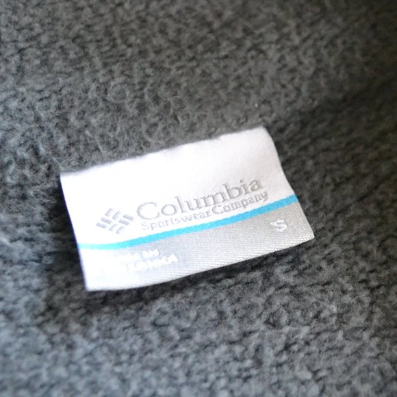 Columbia Quarter Button Front Fleece Gray Pullover Sweater Size Small - Picture 3 of 5